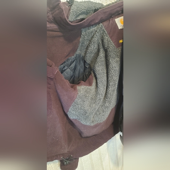 Carhartt Full Swing purple women's warm chore jacket size large detachable hood - Picture 9 of 14